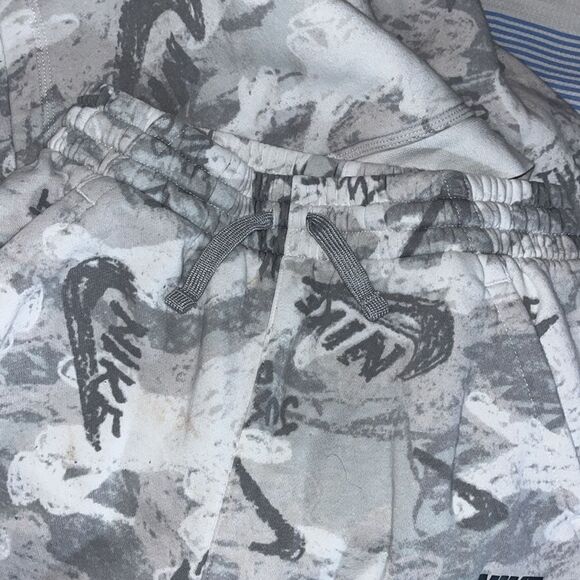 Nike Just Do It Graffiti Print Hooded Hoodie Sweatshirt Sweatpants 2 Piece Set - Picture 10 of 13